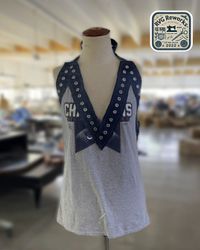 Upcycled y2k Eyelet Halter Top