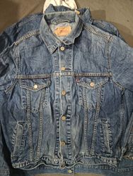 Denim jacket branded