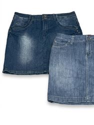 (FV-1174) Y2K Denim Mini Skirts