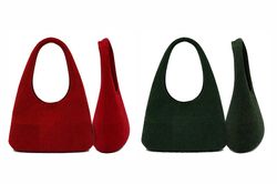 CR1522 Upcycled Leather Suede Shoulder Bag