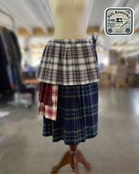 Upcycled Flannel Wrap Skirt