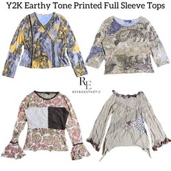 Y2K Earthy Tone Printed Full Sleeve Re-3034