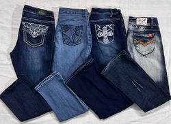 Y2k bootcut & flared jeans (embellished and embroi..