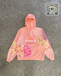 Upcycled Reebok Nike Adidas Patchwork Hoodie