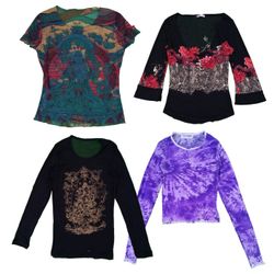 Y2K Cyber Girl Era Full Sleeves Mesh Tops TY-017