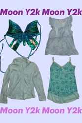 Y2k Baby Blue Tops Mix