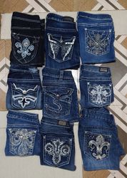 EARL LOVE INDIGO AND OTHER BRAND MINI MICRO SKIRTS..