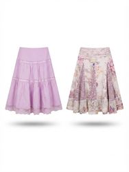 (FV-1180) Vintage Floral & Pastel Skirts Bundle | ..