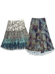 (FV-1182) Boho Vintage Printed Skirts Bundle | Col..