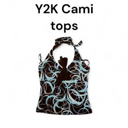 Y2K satin cami tops