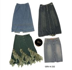 Retro Denim Skirt – High Quality Y2K Aesthetic Fit..