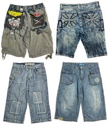 Y2K Streetwear Graphic Jorts: TM-007