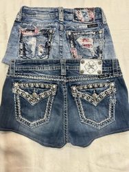Miss me true religion rockrevival shorts