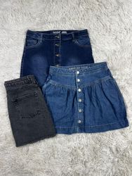 Y2k mini denim skirts