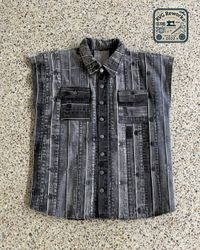 Upcycled Denim Belted Vest