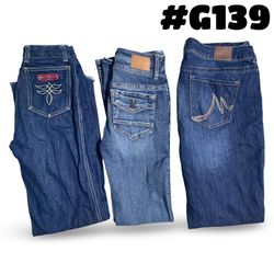 Y2K embroidered boot cut jeans