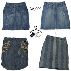 Y2k unique denim skirts SV_009
