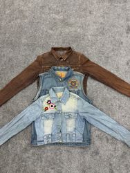 Y2K embroidered denim jackets