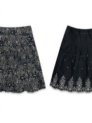 (FV-1195) Y2K Aesthetic Monochrome Geometric Print..