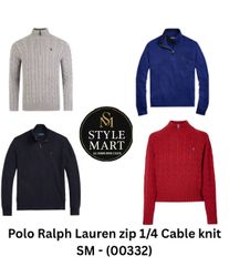 Polo Ralph Lauren zip 1/4 Cable knit SM - ( 00332)