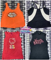 Y2K Vintage Graphic Tank & Sleeveless Top Mix – Cu..