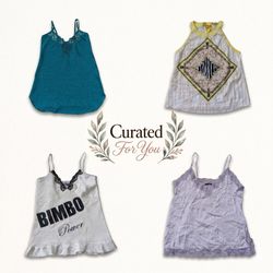 Y2K Lace Trim Cami Tops and Dress