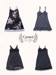 Y2K Slip Dresses Silk & Chiffon