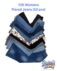 Y2K Womens Flared Jeans