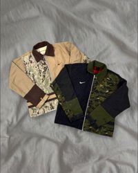 Upcycled Camo Contrast Nike Jacket