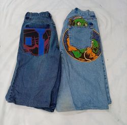 CR7693 Upcycled Printed Shorts