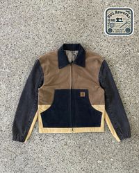 Upcycled Contrast Panel Workwear Jacket