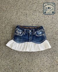 Upcycled Rock Revival Ruffle Skirt