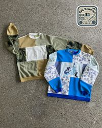 Upcycled Patchwork Nike Adidas Sweashirt