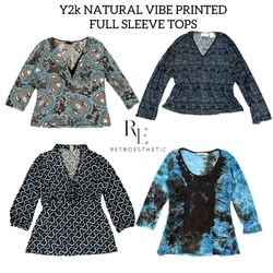 Y2k Natural Vibe Printed Full Sleeve Top..