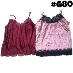 Y2k lace trim cami tops (brands) Victoria secret e..