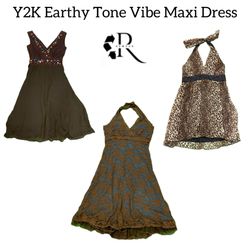 Y2K Earthy Tone Vibe Maxi Dress RW-1810