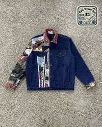 Upcycled Asymmetrical Tapestry Panel Jacket