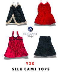 Y2K Silk Cami Tops - EV1626