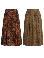 (FV-1221) Vintage 2000s Animal Print Midi Skirt Ea..