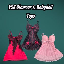 Y2K Glamour & Babydoll Tops - (21/04)