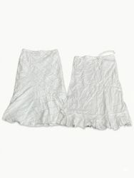 (FV-1124) Cottagecore White Eyelet Lace Skirt Y2K ..