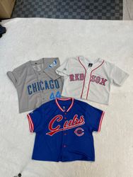 Upcycled Baseball Jersey Crop Tops