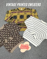 Vintage Printed Sweaters - (21/04)