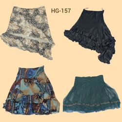 Y2K Earthy Tone Poly Skirts (HG-157)