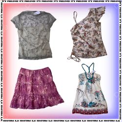 Pinterest Moodboard Set - tops, dresses, skirts (S..