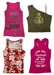 Pink Glitch & Graphics x Y2K Tops: TT-215