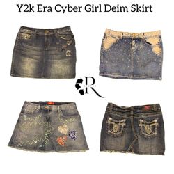 Y2K  Era Cyber Girl Denim Mini Skirt RW-1811
