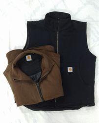 CR7742 Upcycled Carhartt Vest Jackets