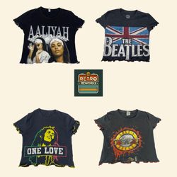 Upcycled baby tees with lettuce hem