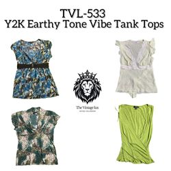 Y2K Earthy Tone Vibe Tank Tops (TVL-533)